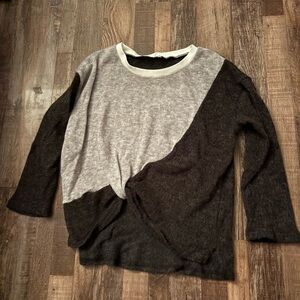 Two-Tone Gray and Black Sweater
